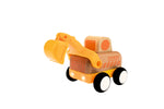 Wooden friction truck digger with sound and light
