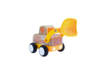 Wooden friction truck bulldozer with sound and light