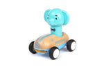Wooden press go racer elephant with sound and light
