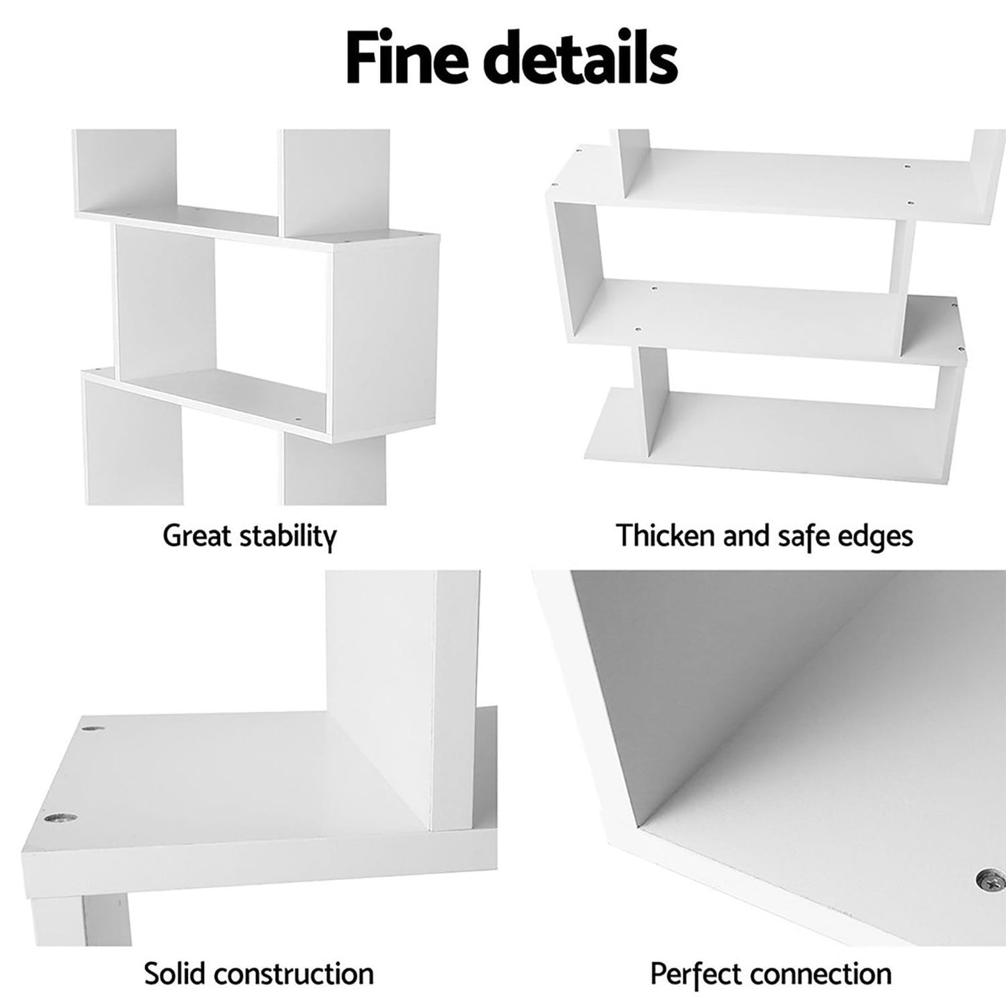King Single Bed Frame With Bookshelf 212.5x117x90cm