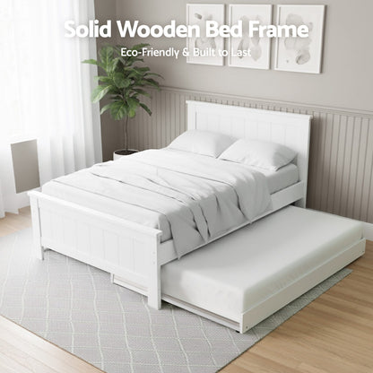 King Single Bed Frame With Bookshelf 212.5x117x90cm