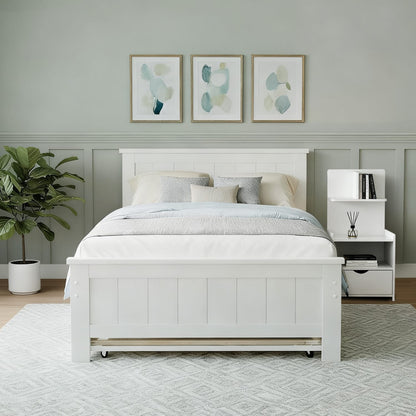 King Single Bed Frame White 212.5x117x90cm