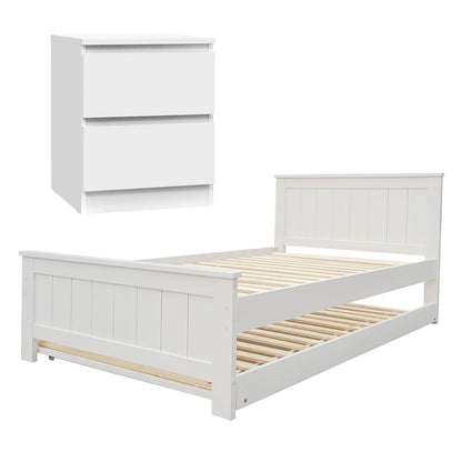 King Single Bed Frame With Storage 212.5x117x90cm