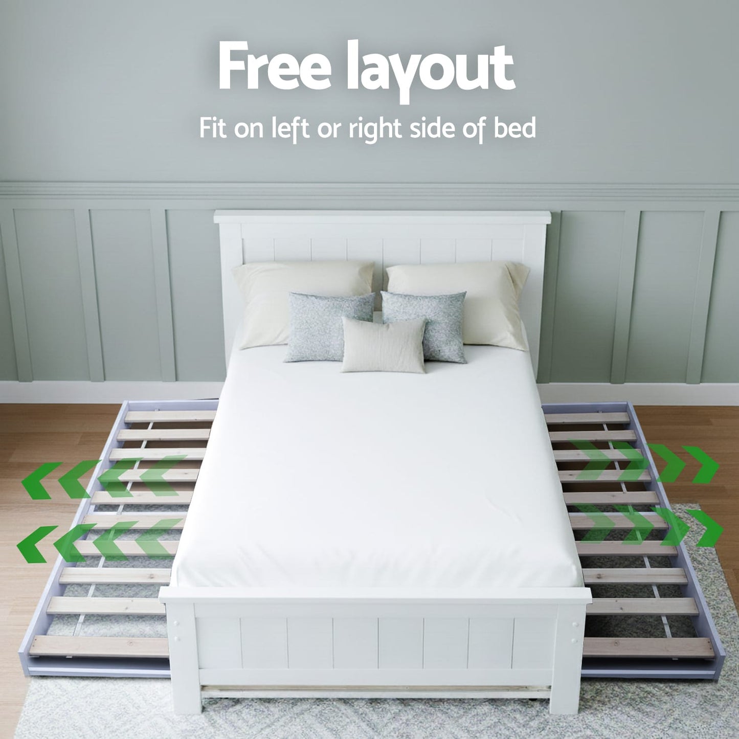 King Single Bed Frame With Storage 212.5x117x90cm