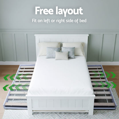 King Single Bed Frame With Storage 212.5x117x90cm