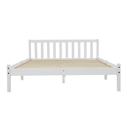 Bed Frame Queen Size Wooden White Sofie