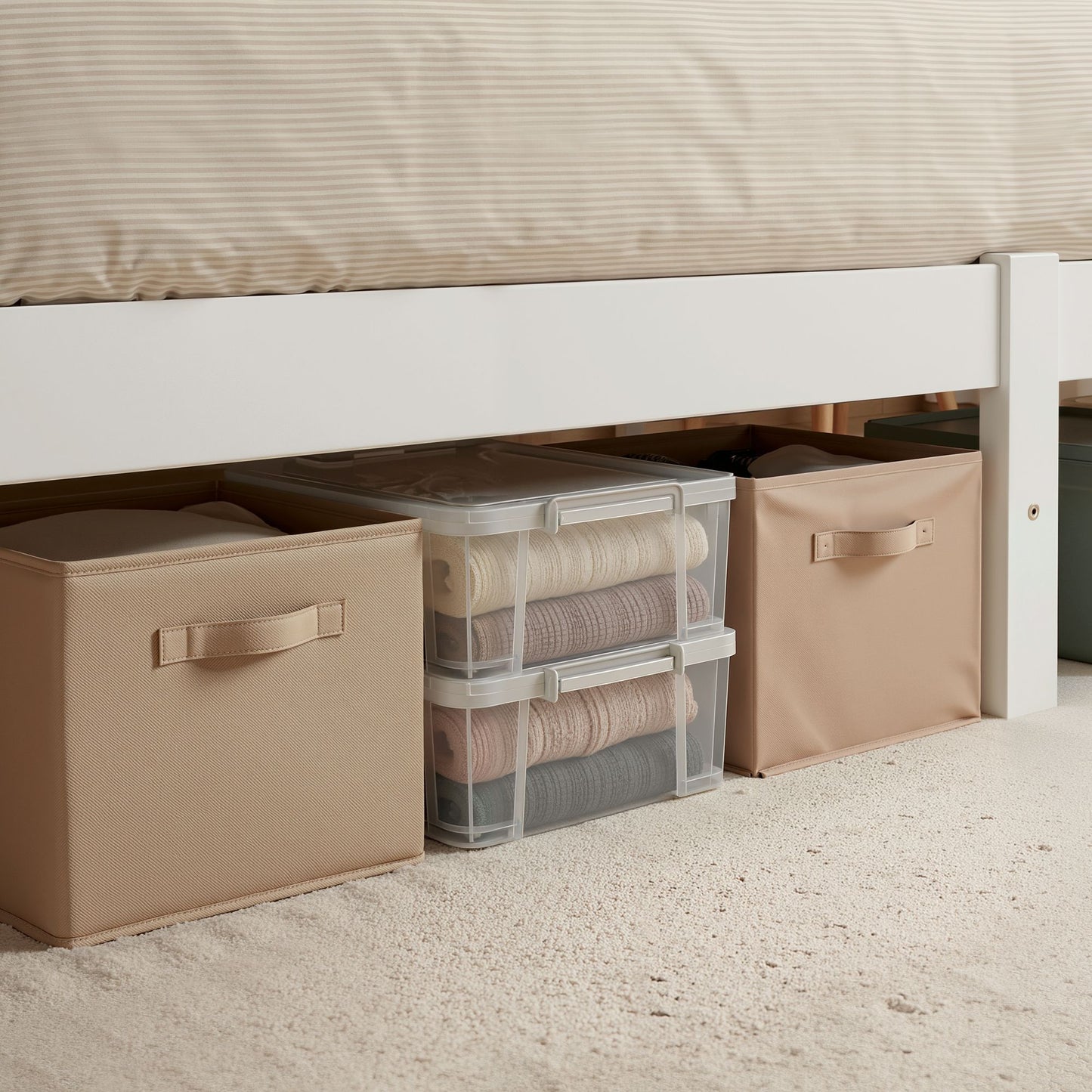 Bed Frame Queen Size Wooden White Sofie