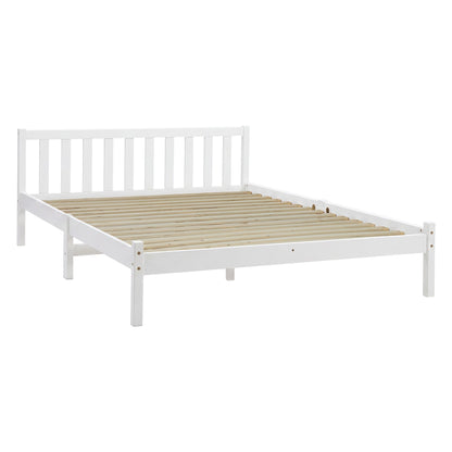 Bed Frame Queen Size Wooden White Sofie