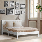 Bed Frame Queen Size Wooden White Sofie