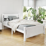 Bed Frame King Single Size Wooden White Rio