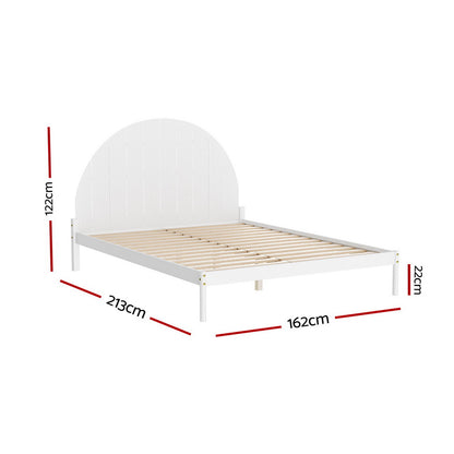 Bed Frame King Single Size Wooden White