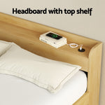 Bed Frame with Charging Ports and 2 Drawers
