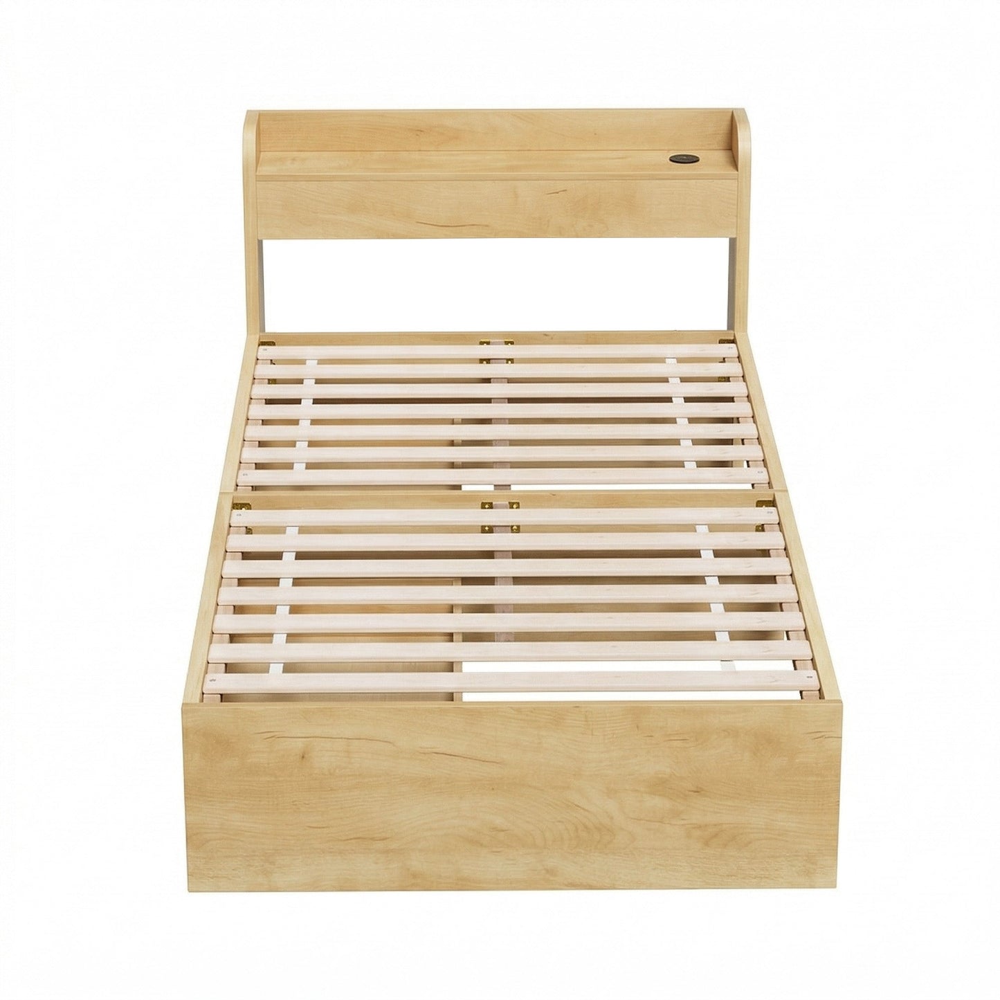 King Single Bed Frame Drawers USB Headboard | Home & Living - 3