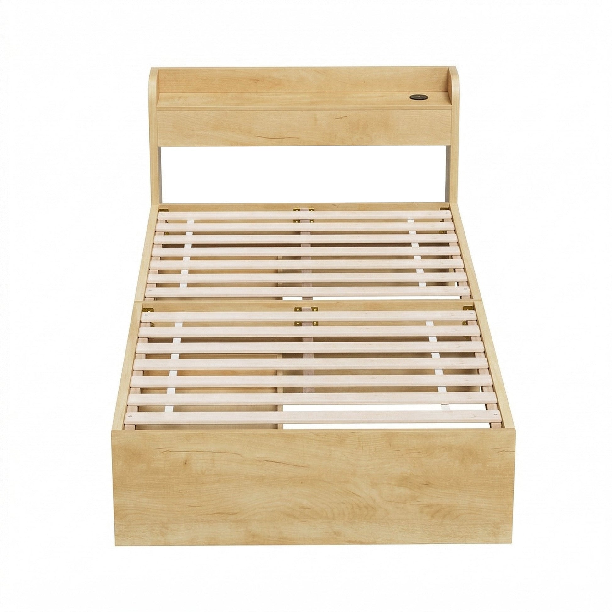King Single Bed Frame Drawers USB Headboard | Home & Living - 3