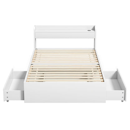 King Single Bed Frame With Storage 211x96x70cm