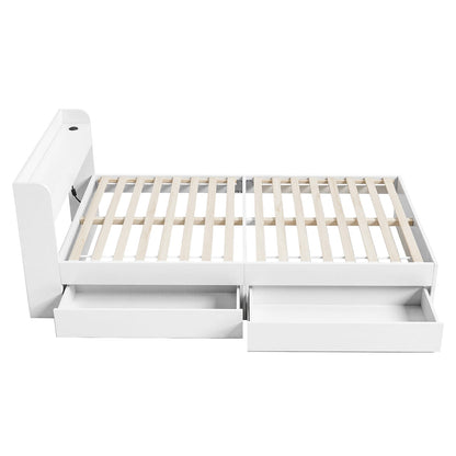 King Single Bed Frame With Storage 211x96x70cm