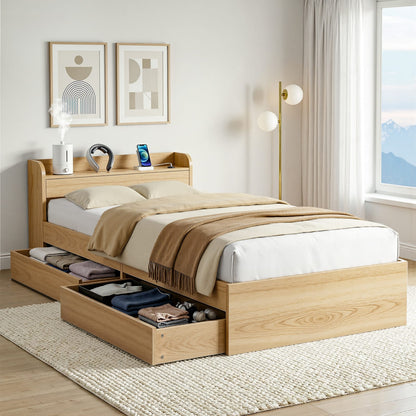 Single Bed Frame Storage 211x95x70cm