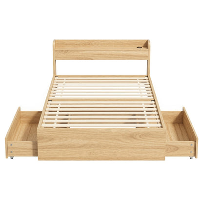 Single Bed Frame Storage 211x95x70cm