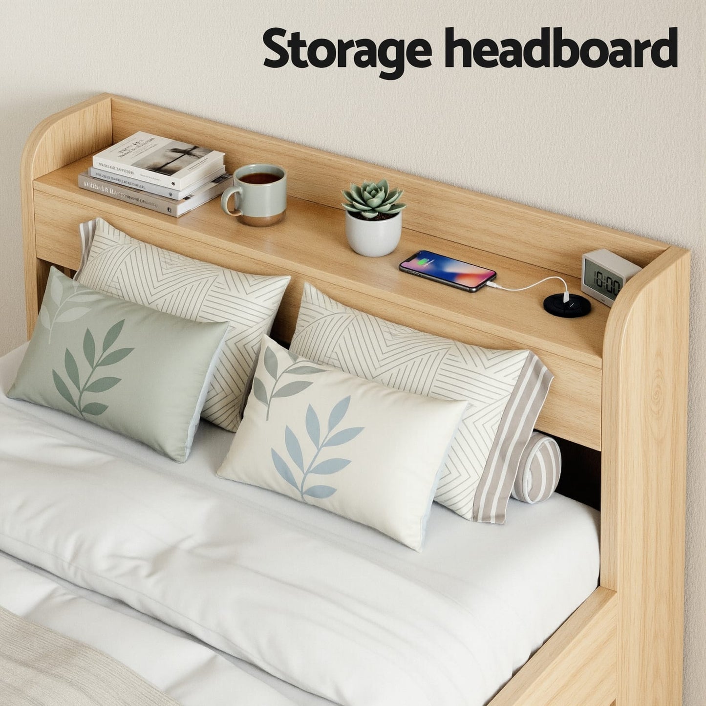 Single Bed Frame Storage 211x95x70cm
