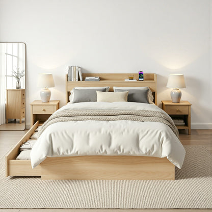 Single Bed Frame Storage 211x95x70cm