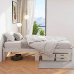 Bed Frame King Single Size Wooden White Jade