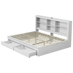Double Bed Frame Storage Headboard Drawers | HomeAndLiving