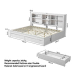 Double Bed Frame Storage Headboard Drawers | HomeAndLiving