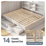 Double Bed Frame Storage Headboard Drawers | HomeAndLiving