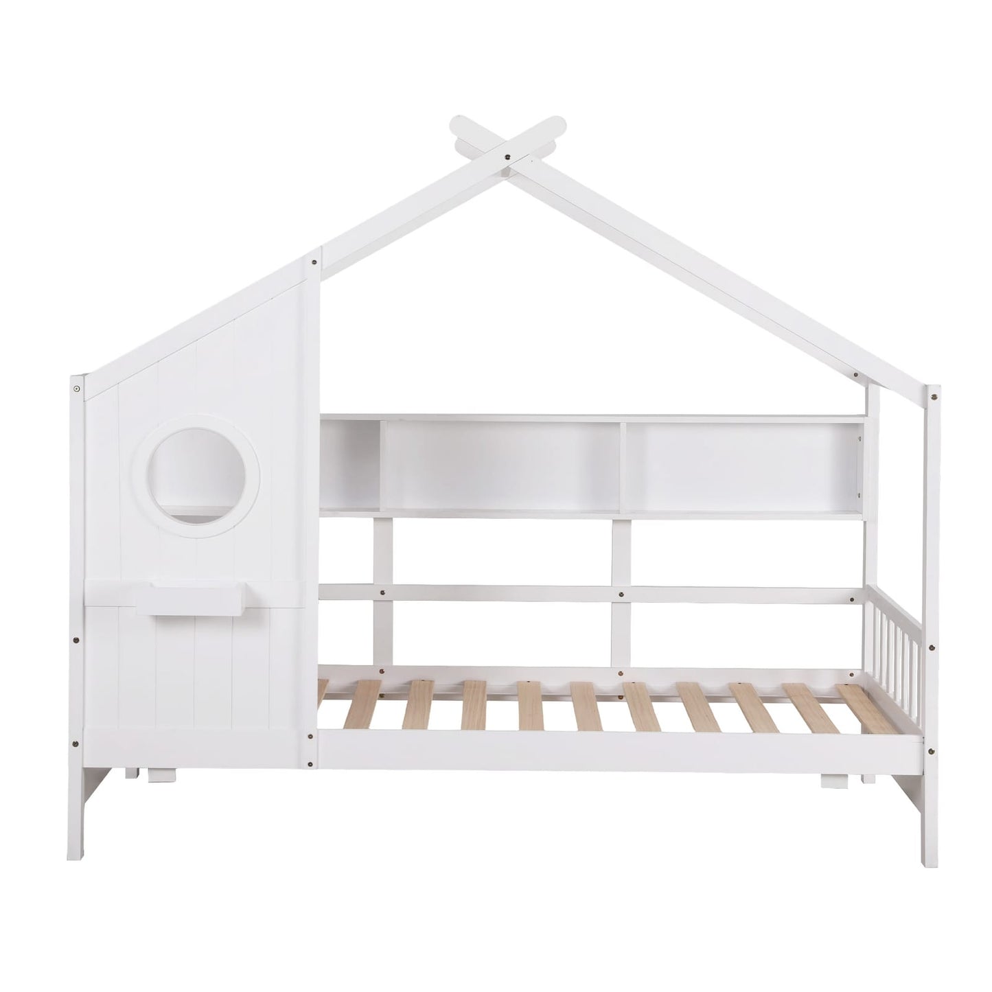 Kids Single Bed Frame White 195x99x170cm