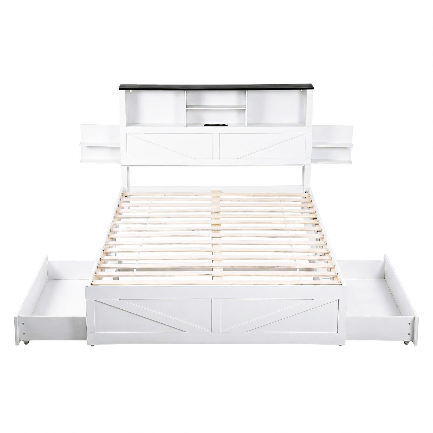 Double Bed Frame Storage 142x206x113cm