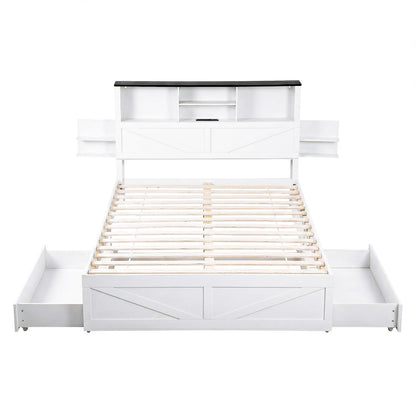 Double Bed Frame Storage 142x206x113cm