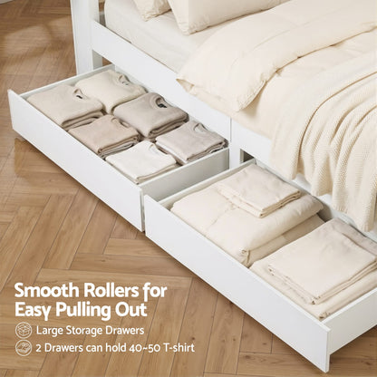 Double Bed Frame Storage 142x206x113cm