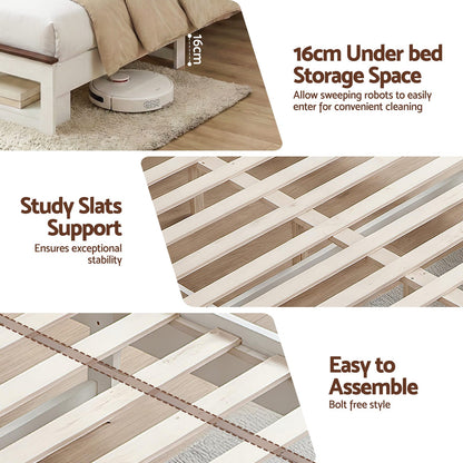 Double Bed Frame Storage 211x143x120cm