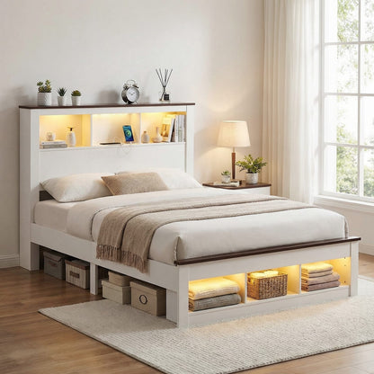 Queen Bed Frame Storage 225x158x120cm