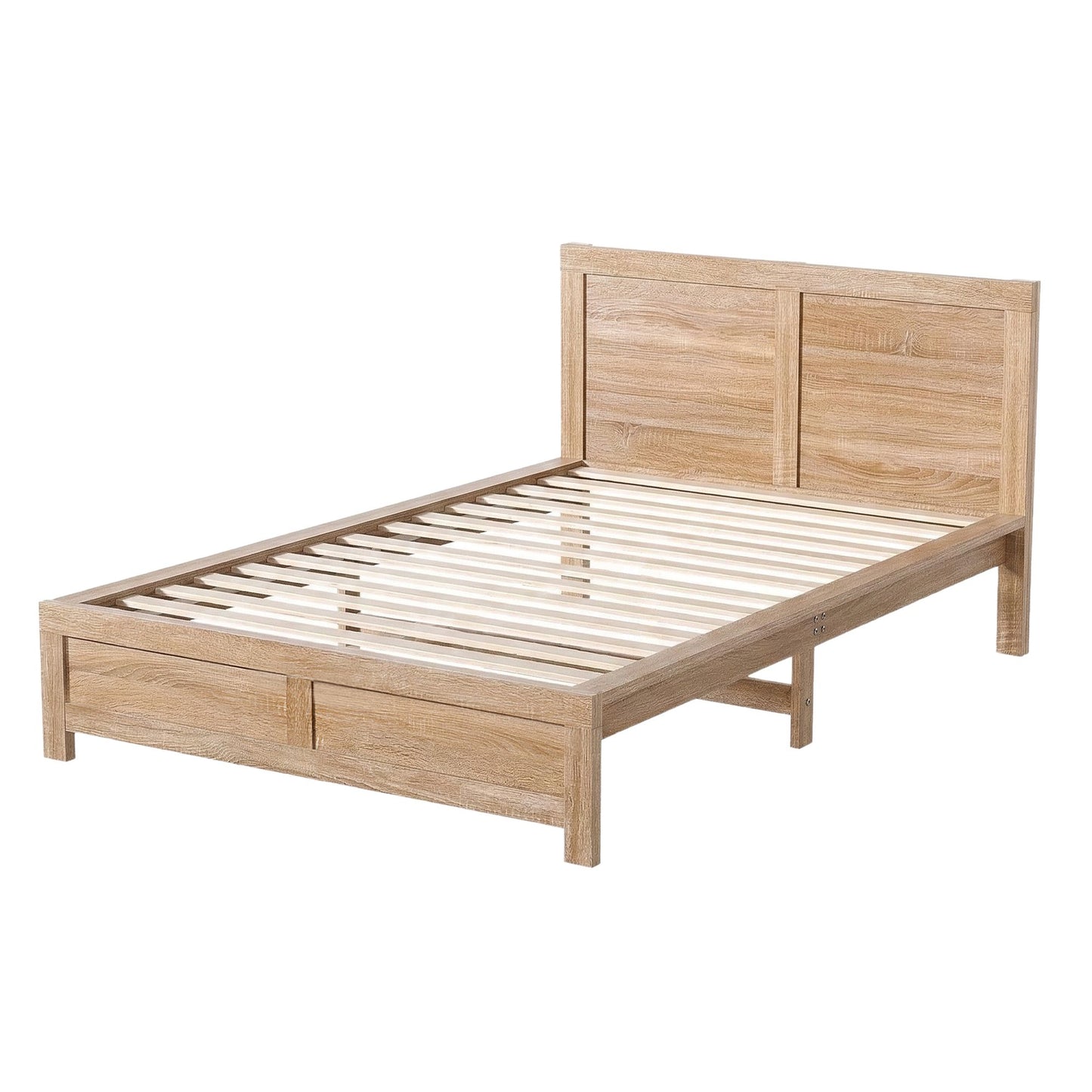 Single Bed Frame Wooden Walnut Finish | HomeAndLiving - 3