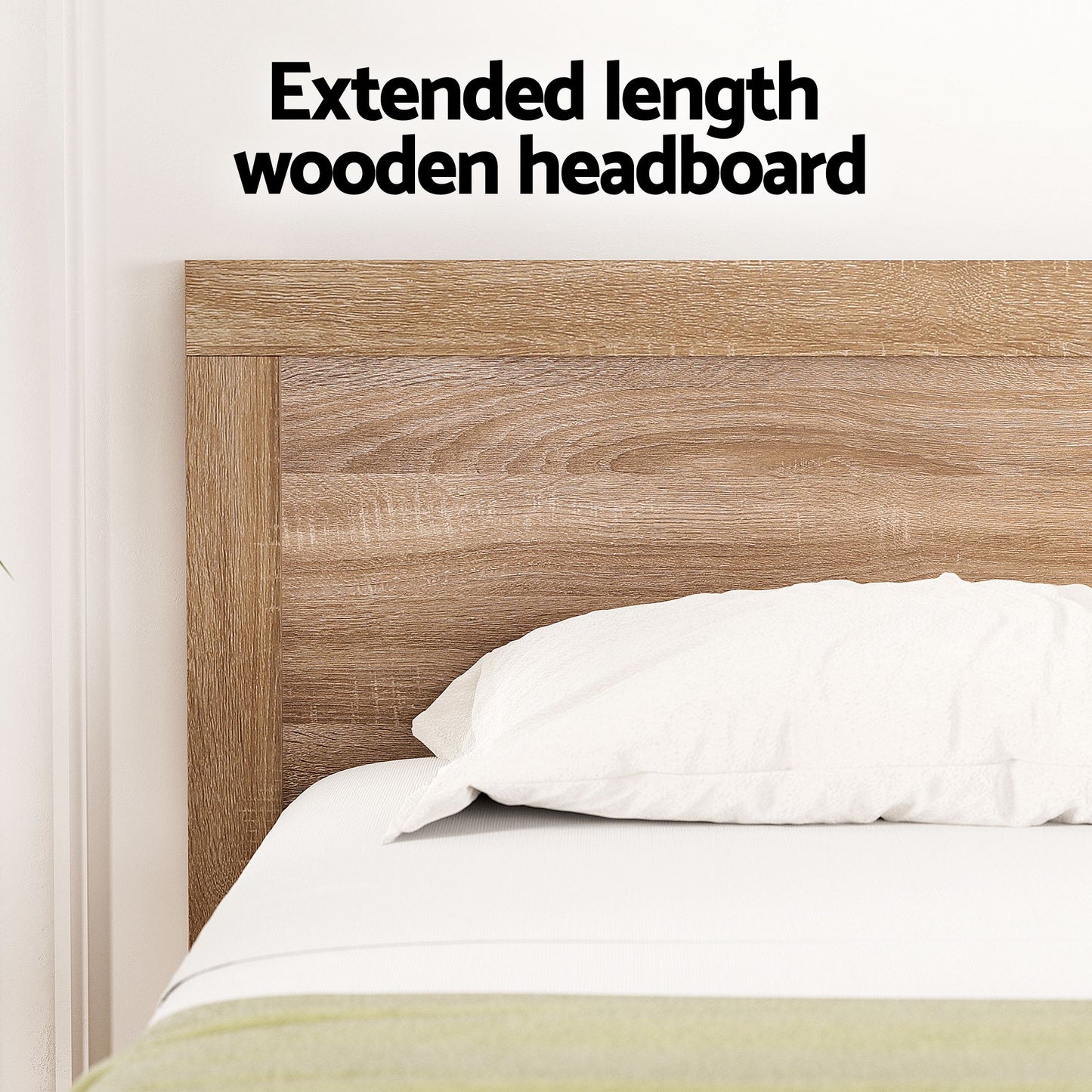 Single Bed Frame Wooden Walnut Finish | HomeAndLiving - 5
