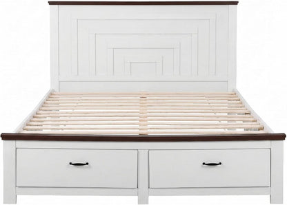 Double Bed Frame Set White 197x143x108cm