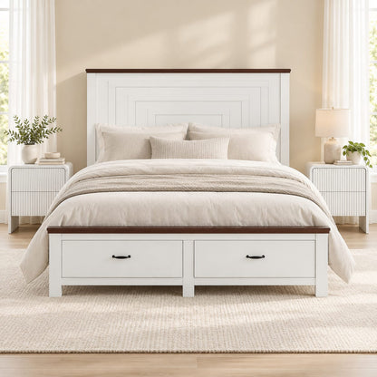 Queen Wooden Bed Frame Set 212x159x108cm