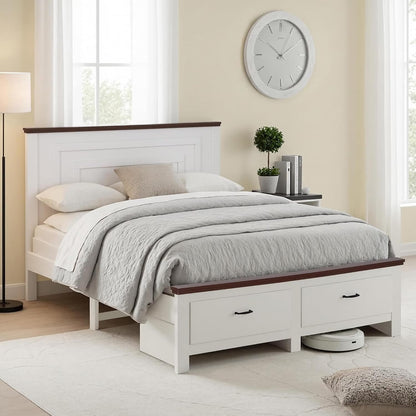 Queen Wooden Bed Frame Set 212x159x108cm