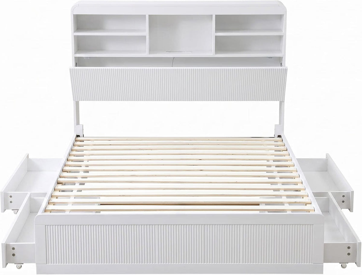 King Single Bed Frame Storage 101x40x15cm