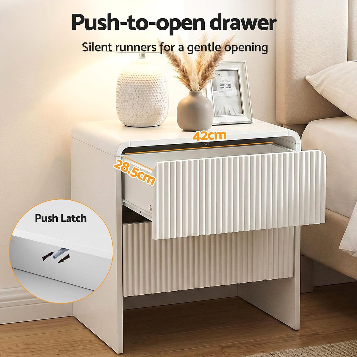 King Single Bed Frame Storage 101x40x15cm