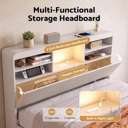 King Single Bed Frame Storage 101x40x15cm