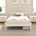 Bed Frame King Single Size Wooden Platform With 2 Storage Drawers