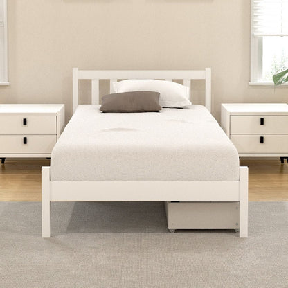 Single Bed Frame With Storage 198x98x69cm
