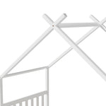 Bed Frame Wooden Base Kids Single Timber House Beds White