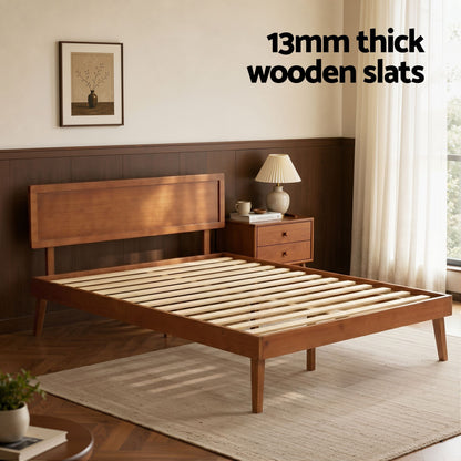 Queen Size Wooden Bed Frame - Splay