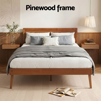 Queen Size Wooden Bed Frame - Splay