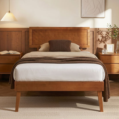Single Size Wooden Bed Frame - Splay