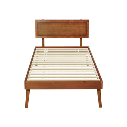 Single Size Wooden Bed Frame - Splay