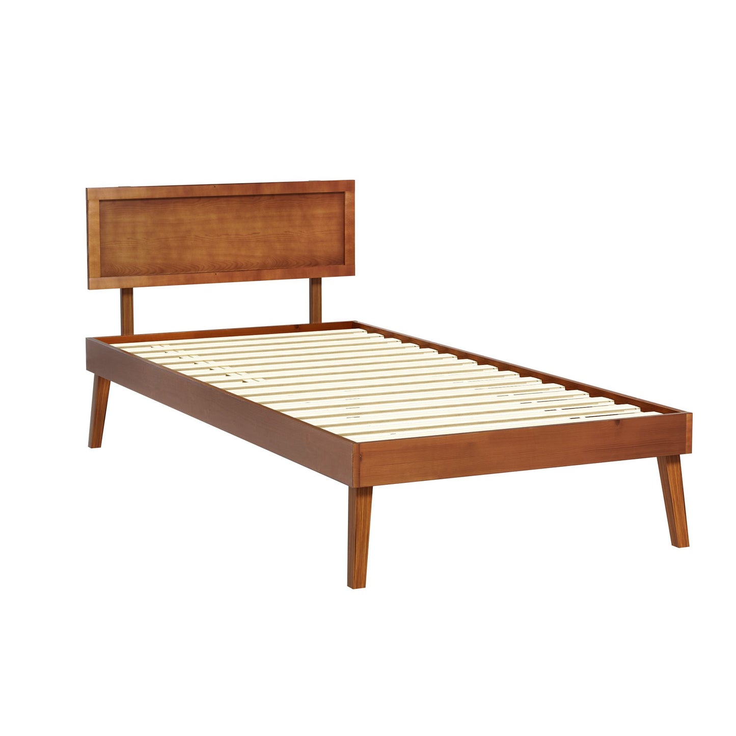 Single Size Wooden Bed Frame - Splay